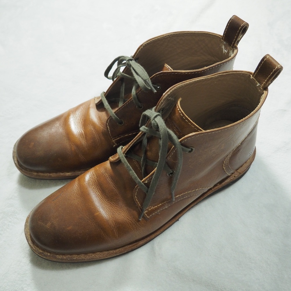 Andrew Marc Sz 8.5 Brown Leather Chukka Boot Amdorckl -2205